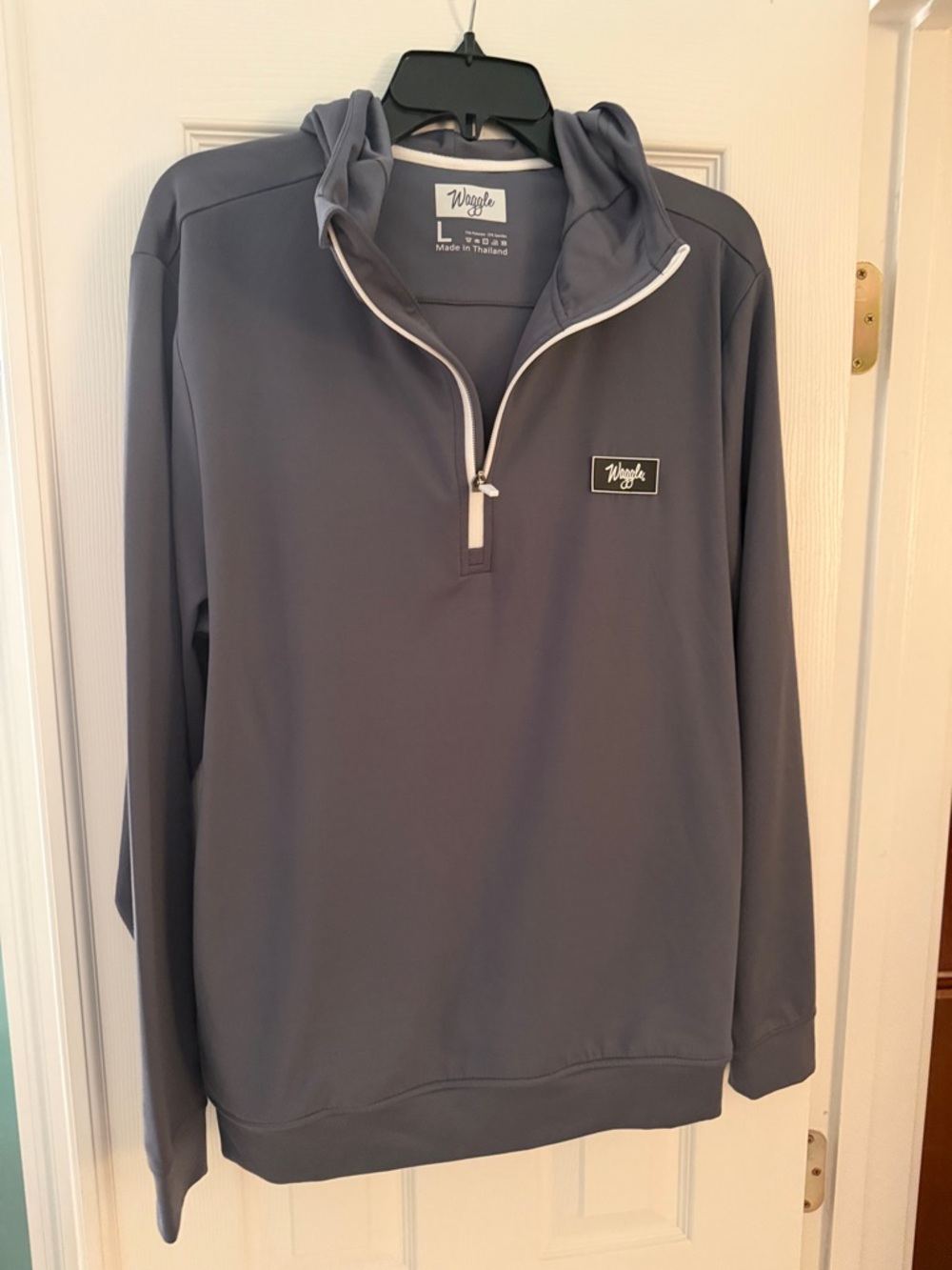 Wiggle Men's Slate Gray Half-Zip Hooded Pullover Jacket